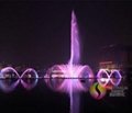Lake Floating Music Dancing Water Fountain with Color Changing LED Lights 