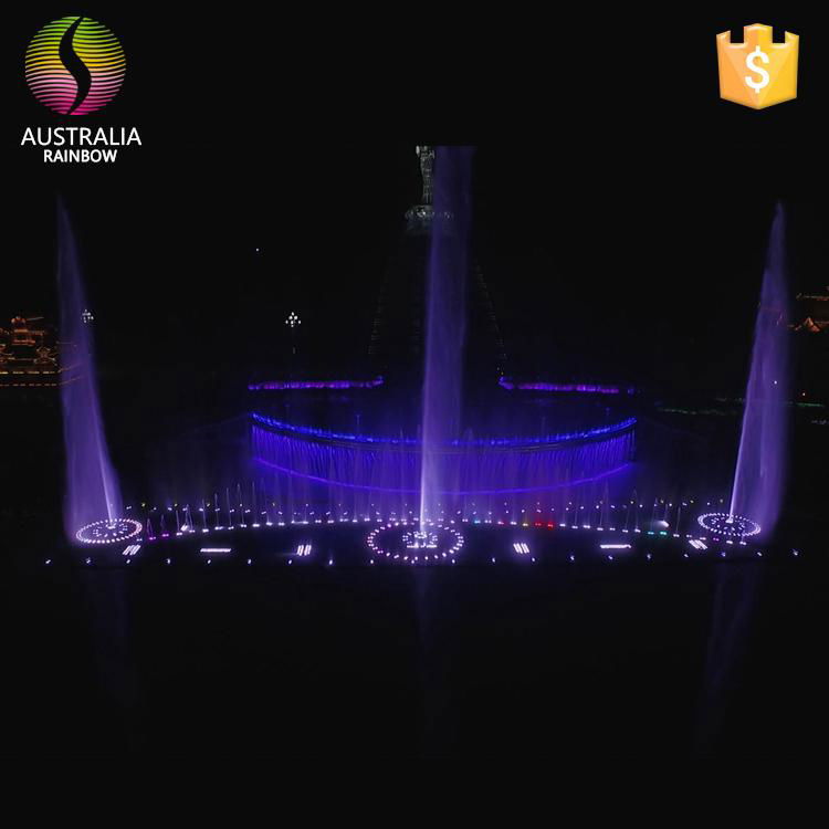 Large Outdoor Customized Water Dancing Musical Fountain with LED Light Holograph 2