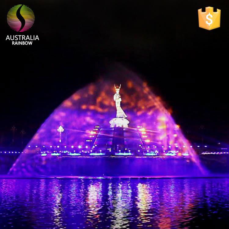 Large Outdoor Customized Water Dancing Musical Fountain with LED Light Holograph 3