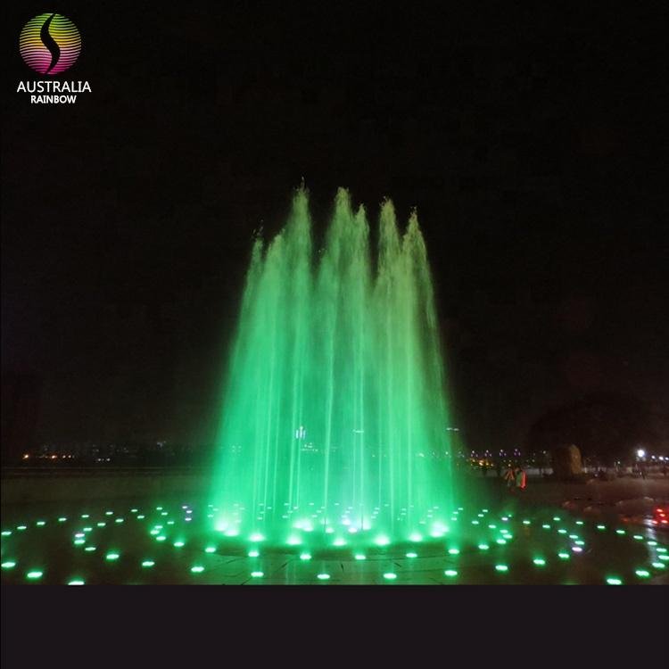 Hidden in Ground Pool Dry Fountain with Music and Colorful LED Lights 4