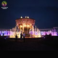 Round Shape Outdoor Floor Multimedia Dry Music Fountain 2