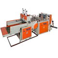 Newest desgin double-line full automatic t-shirt bag making machine