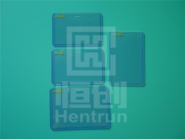 High transparent PVC sheet card holder with Antistatic Logo 2