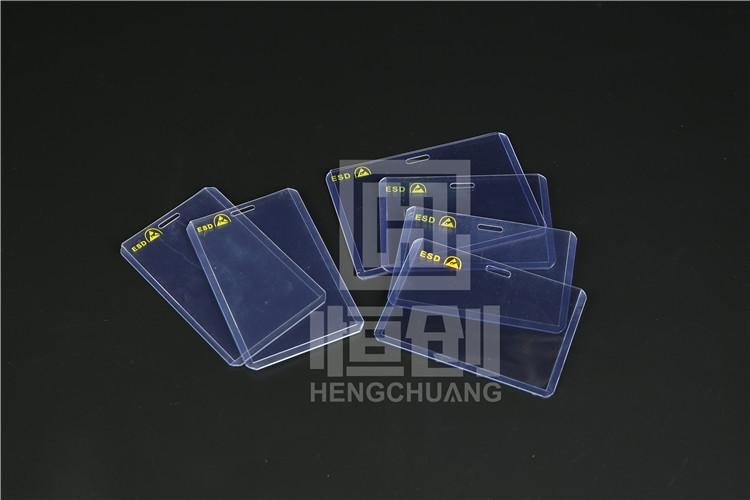 High transparent PVC sheet card holder with Antistatic Logo 5