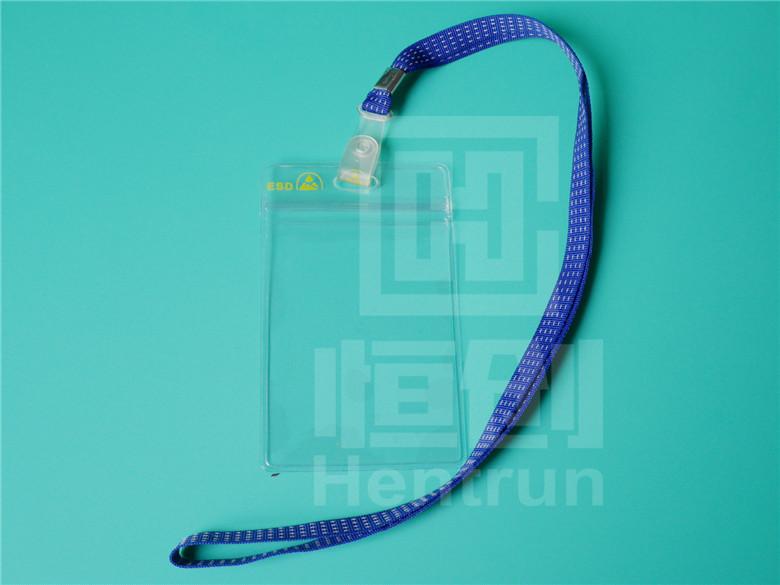 Waterproof soft transparent PVC ESD ID card holder