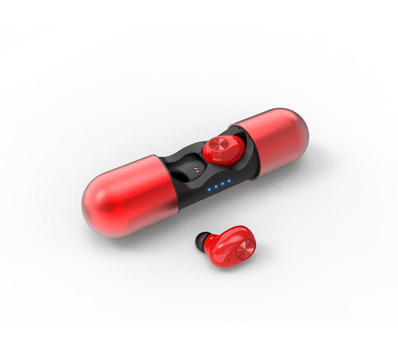 V8 TWS Wireless Earphone with Charging Case Likes Capsule Type 2