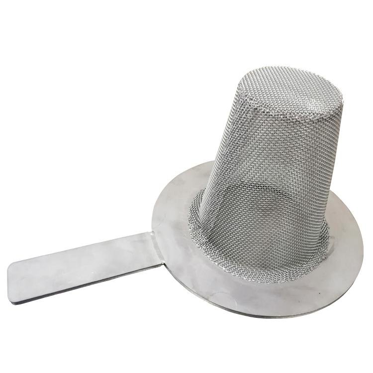 SS Conical Temporary Pipeline Mesh Basket Filter Strainer 
