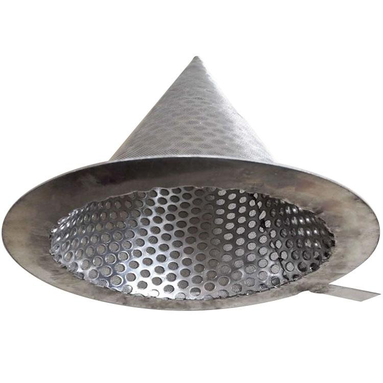 Stainless Steel Temporary Cone Basket & Flat Strainer Filter FLD