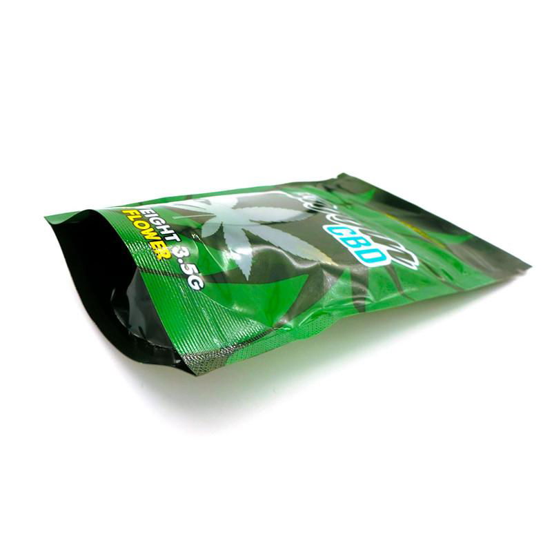 Custom Printed Resealable Zipper Child Resistant Packaging Plastic Weed Bags 2