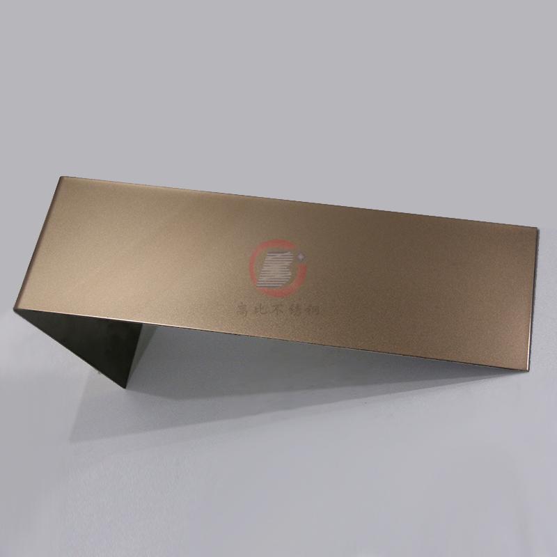 High-specific sandblasted rose gold stainless steel plate 4