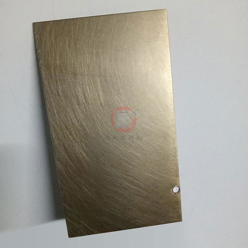 High ratio 304 bronze matte stainless steel sheet with random striations