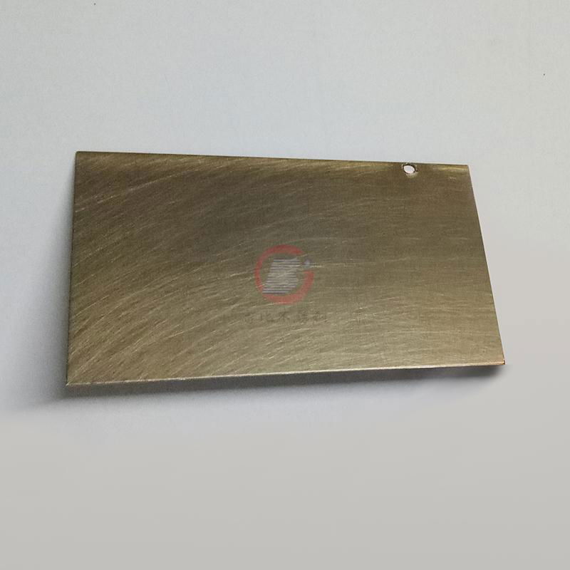 High ratio 304 bronze matte stainless steel sheet with random striations 4