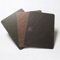 High Ratio 1816 hand-striped stainless steel blackened red bronze