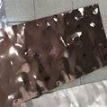 High ratio 304L rose gold mirror large water ripple stainless steel plate