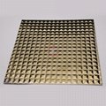 High ratio 304 stainless steel mirror rose gold cube embossing