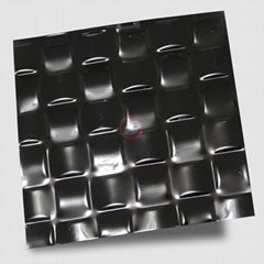 High ratio 304 stainless steel black specular woven embossed panel