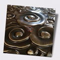 High Ratio 316 stainless steel wire-drawn bronze Xiangyun embossed panel