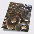 High Ratio 316 stainless steel wire-drawn bronze Xiangyun embossed panel