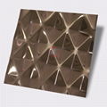 High ratio 304 stainless steel embossed mirror rose gold diamond