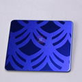 High Ratio 316 sapphire blue stainless steel sandblasted etching plate