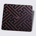 High ratio 304 stainless steel wire drawing red copper hair black etching plate