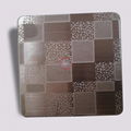 High ratio 316 stainless steel mirror local sandblasting rose gold plating