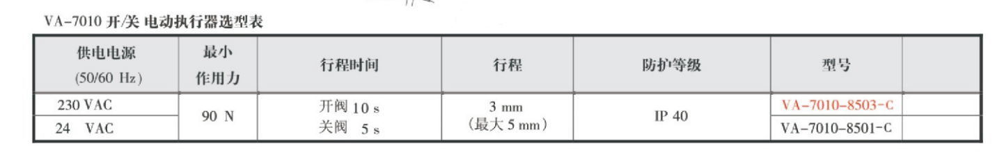 江森自控VA-7010-8503-C執行器 3