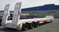 3 axles Low bed semi trailer 3