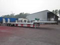 3 axles Low bed semi trailer 4