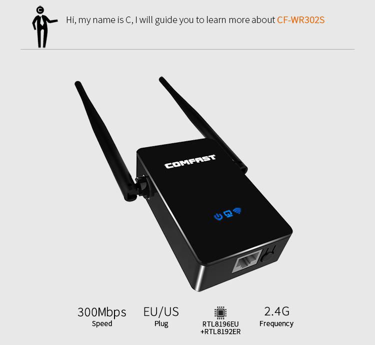 Comfast N300 Wifi Range Extender 300mbps Wifi Repeater Wireless CF-WR302S 3
