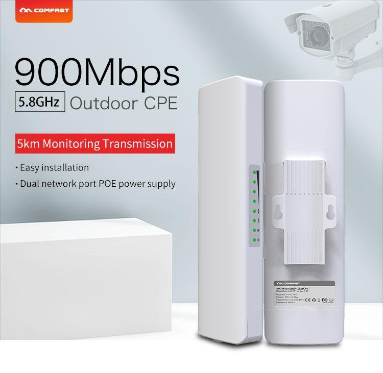 COMFAST CF-E313AC 900Mbps High Power Wireless Outdoor CPE 5ghz