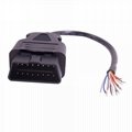 obd2公头16针连接线开口线 open 16pin male OBD 2 Cable 16Pin