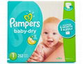 Pampers Baby Dry Diapers XL Case Size 1