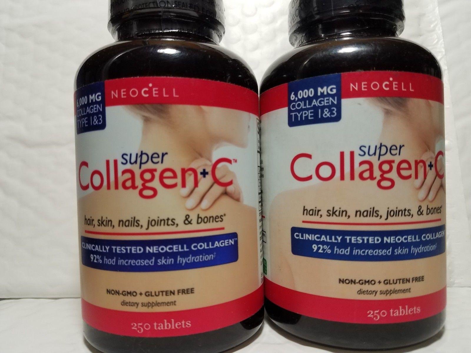 Neocell Super Collagen + C Type 1 & 3 6000 mg 250 Tablets Hair Skin bone nails
