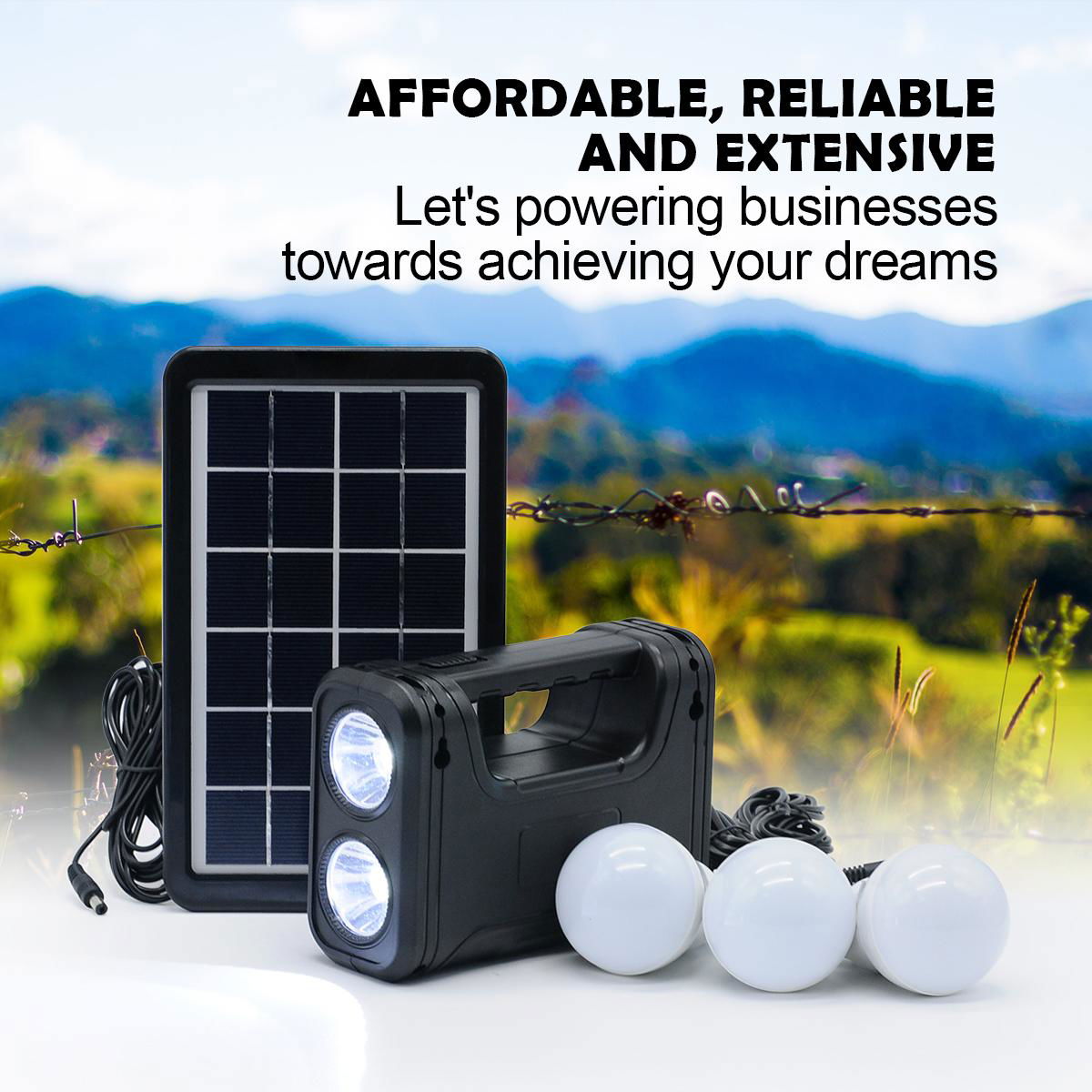 2020 New 9000mAh Lithium Battery Home Solar Power System Solar Lighting kits 2