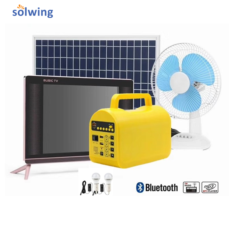 12V Portable Solar System Solar Powered Generator with Mobile Charging