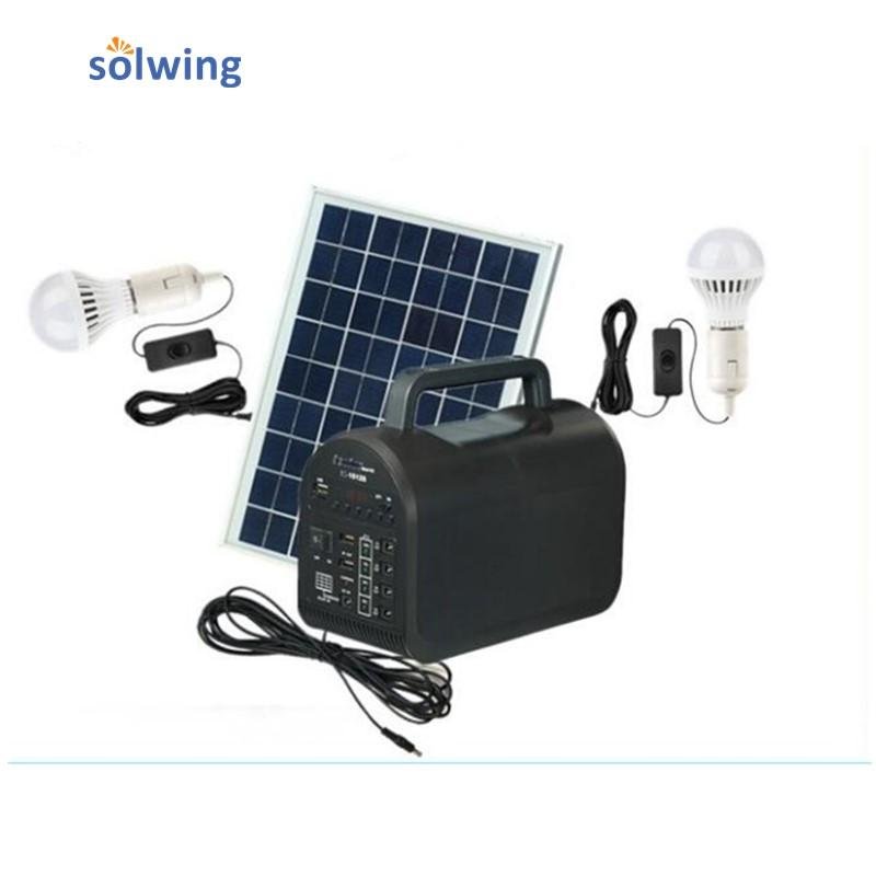 12V Portable Solar System Solar Powered Generator with Mobile Charging 3
