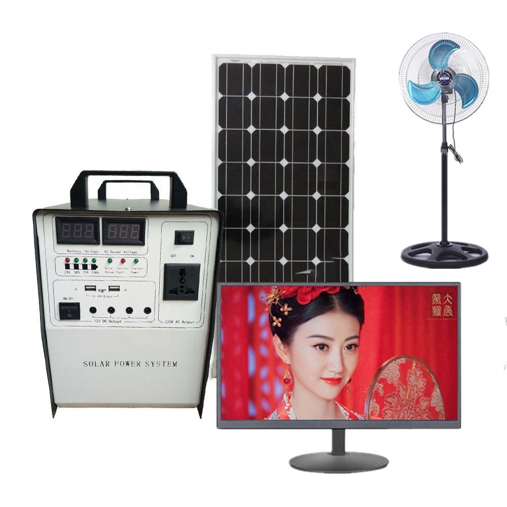 300W Solar Generator Home Solar Power System AC 220V/ DC 12V Output USB Charging 2