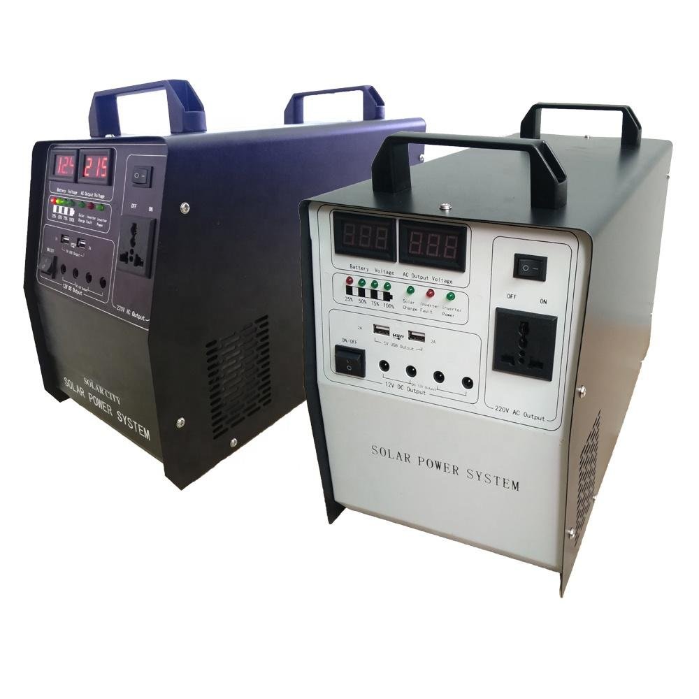 300W Solar Generator Home Solar Power System AC 220V/ DC 12V Output USB Charging 3