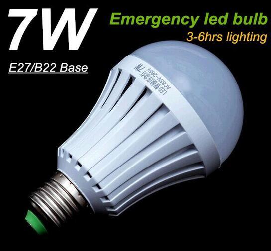 LED Emergency Lighting 7W LED Bulbs Commercial Home Lighting Lithium Battery 4