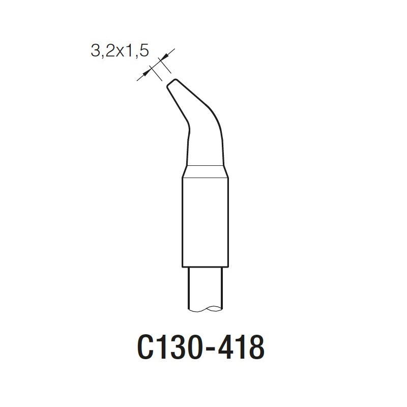 JBC全新原裝進口烙鐵頭 送錫槍專用C130-404系列 彎型烙鐵頭 4