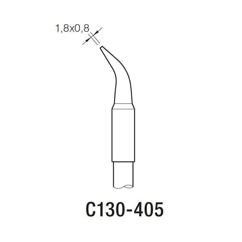 JBC全新原装进口烙铁头 送锡枪专用C130-404系列 弯型烙铁头 5