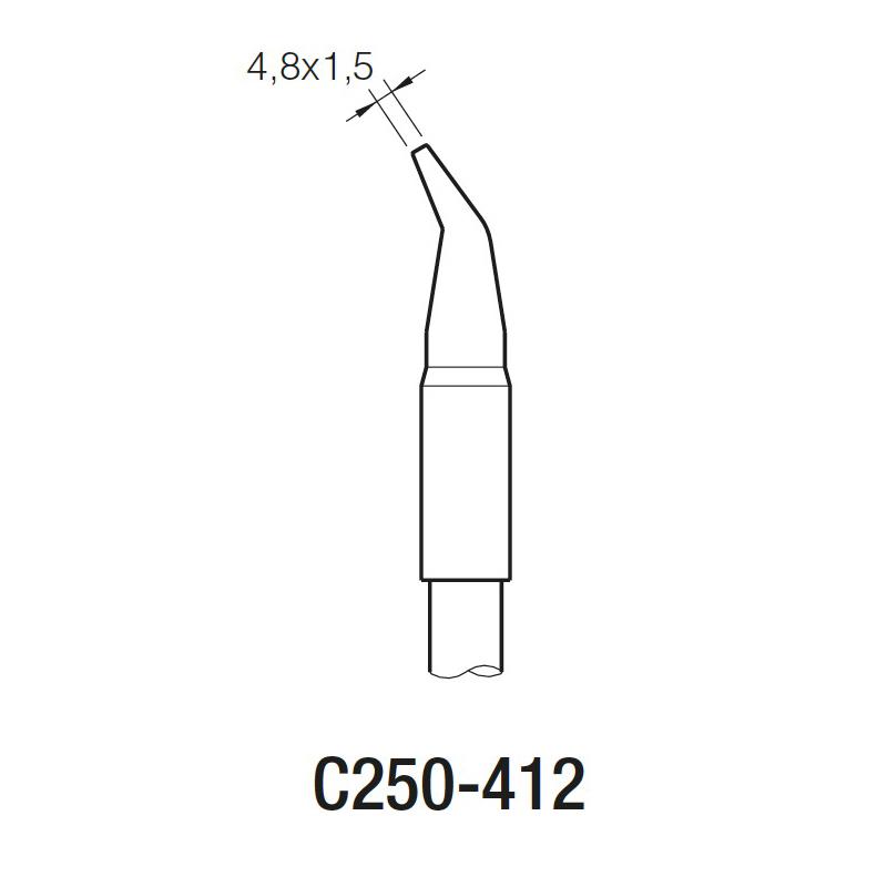 JBC全新原裝正品自動送錫槍專用C250系列406 412 418彎型烙鐵頭 2