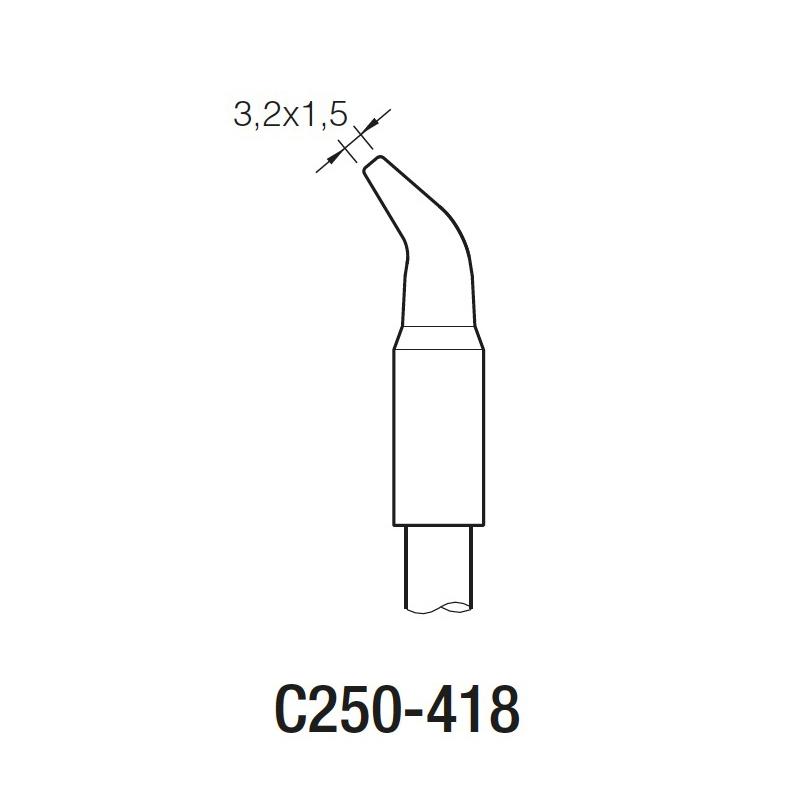 JBC全新原裝正品自動送錫槍專用C250系列406 412 418彎型烙鐵頭 5