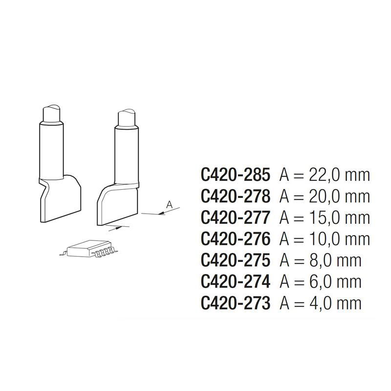 JBC全新原裝導熱鑷夾專用專用C420系列285烙鐵頭 芯片/雙列烙鐵頭 2