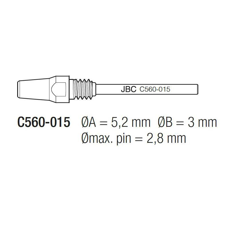JBC全新原廠原裝正品吸焊手柄專用C560系列009 015焊烙鐵頭吸錫嘴