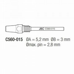 JBC全新原廠原裝正品吸焊手柄專用C560系列009 015焊烙鐵頭吸錫嘴