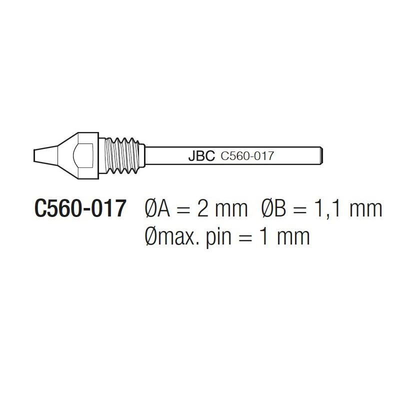 JBC全新原廠原裝正品吸焊手柄專用C560系列009 015焊烙鐵頭吸錫嘴 3