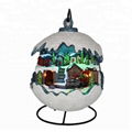 Polyresin Indoor decor Village inserted LED hanging lamp Christmas decoration wi