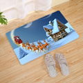 Merry ChristmasSanta Claus Flannel Outdoor Carpet Door Mat Christmas Decorations